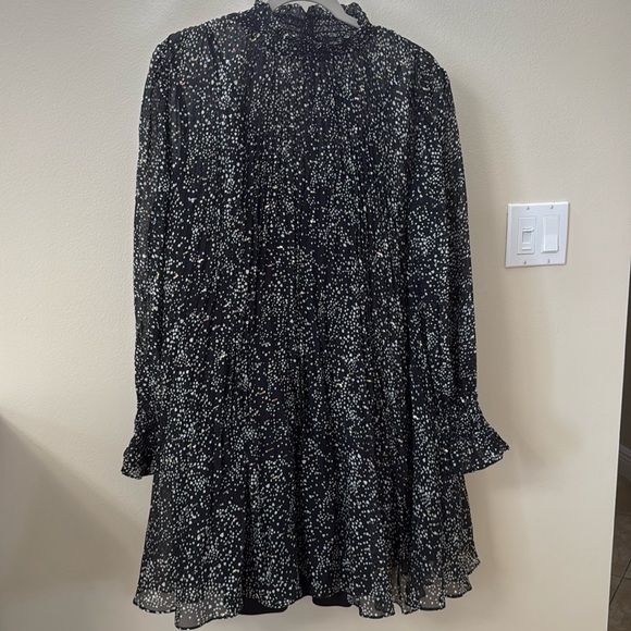 Maje Black and White Speckled Blouse - Picture 1 of 12